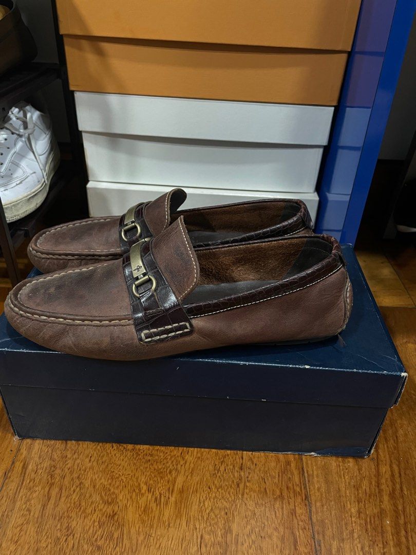 cole haan leopard loafers