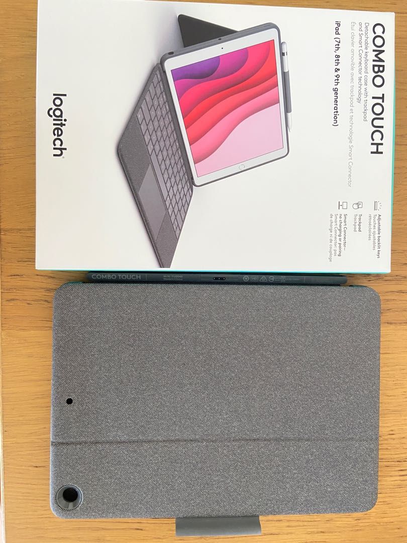 連盒Logitech - COMBO TOUCH，適用於iPad (第7、8、9 代）, 電腦＆科技 