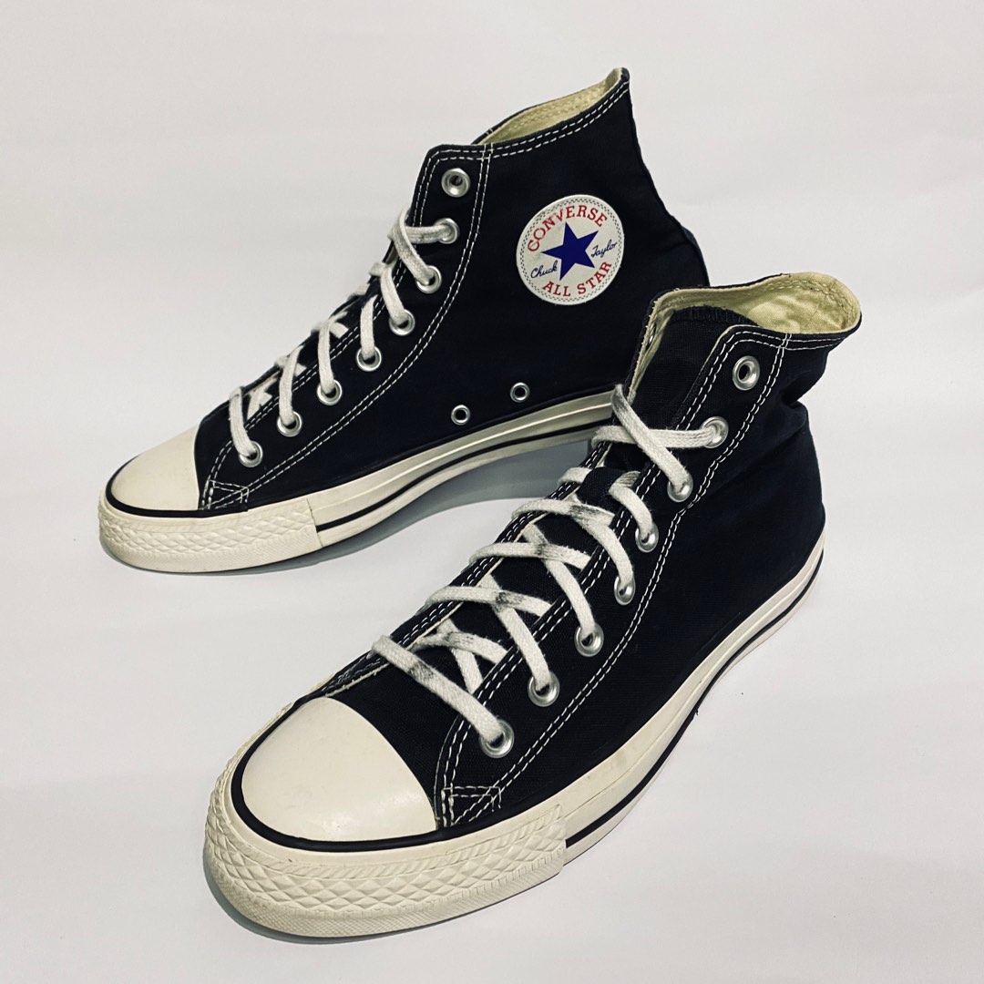Converse Chuck-Taylor All Star Classic HI Black-White on Carousell