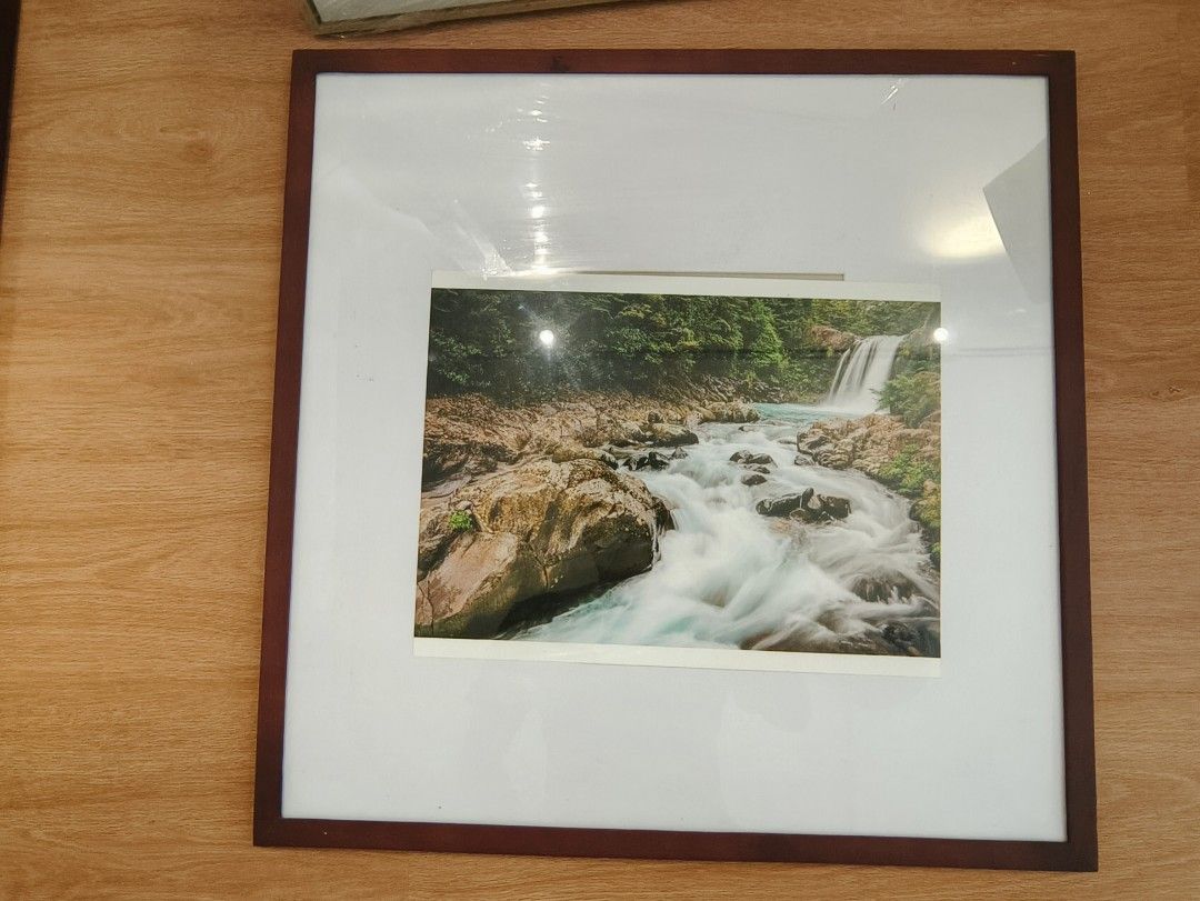 Crate& Barrel Large wood frame glass, Furniture & Home Living, Home