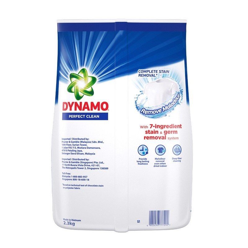 Dynamo Laundry Detergent Powder Single Pack 2.3kg, Furniture & Home Living, Cleaning & Homecare
