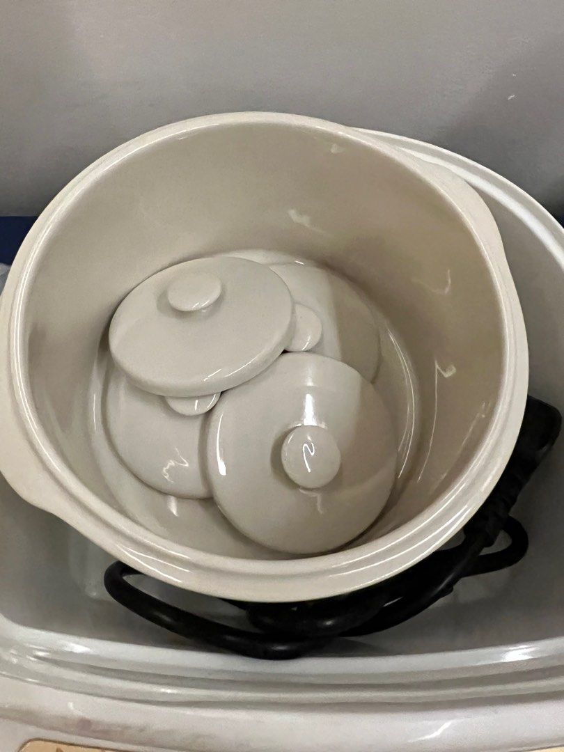 Electric double boil crockery pot, TV & Home Appliances, Kitchen