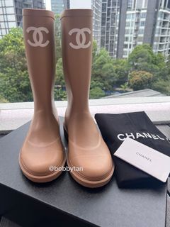 Extremely Rare - Chanel Classic Rubber Rain Boots Size 39