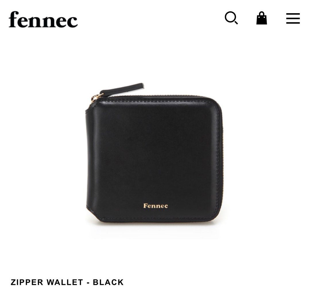 fennec black zipper wallet, Women's Fashion, Bags & Wallets, Wallets