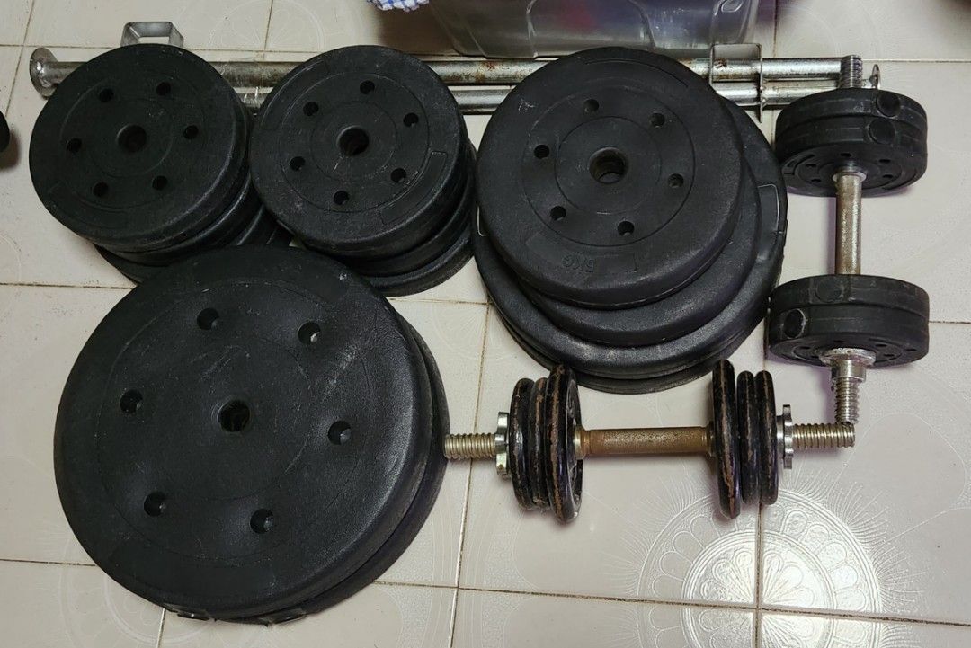 FULL gym set, Sports Equipment, Exercise & Fitness, Weights & Dumbbells