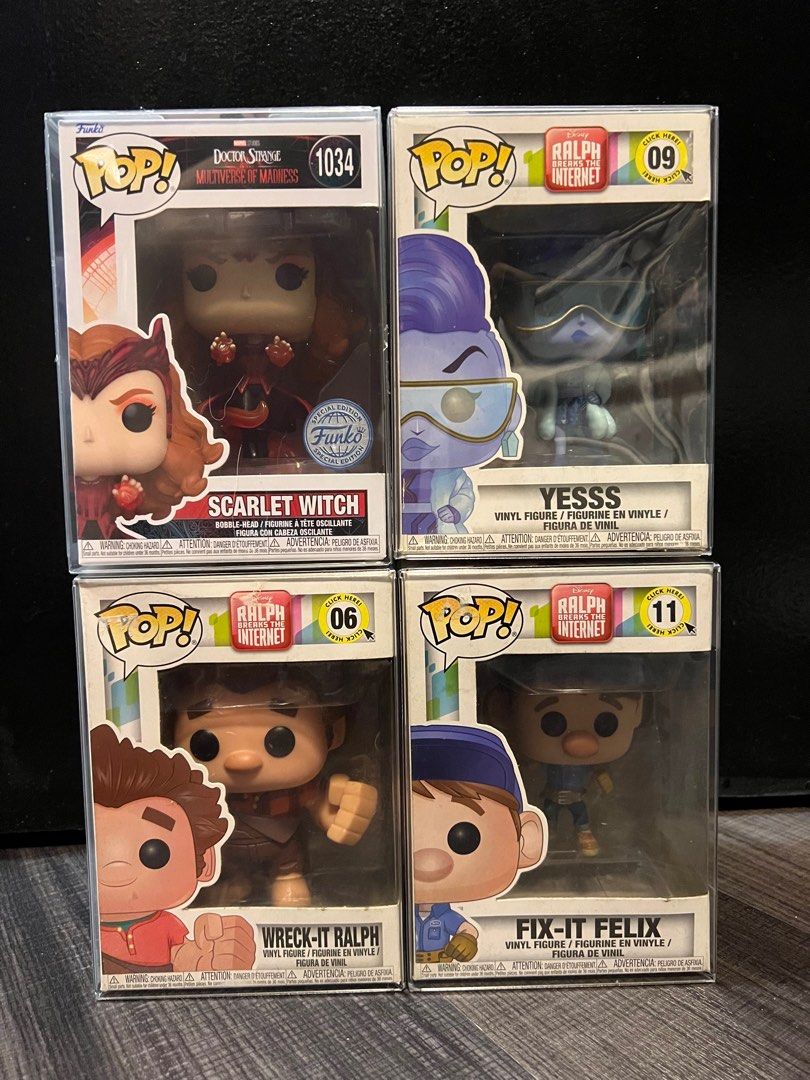 Funko Pop Wreck it Ralph set (Category: Designer & Blind Box Toys) located in Taguig. Submitted by fsy22 (Listing ID 1227052606, Image 1). Description: For sale RFS: Dups / Streamlining Scarlet Witch 9/10 NOOB - 650 Wreck it Ralph Set - 7/10 - 1700 OOB Ralph has little white scratches on his face. If individual Ralph - 1000 Fix-it-Felix- 650 Yesss-500 Location: Imus Lalamove or LBC by sched..