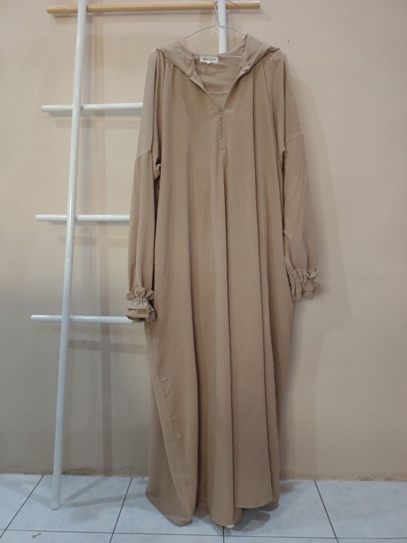 Gamis hoodie, Fesyen Wanita, Muslim Fashion, Gaun di Carousell
