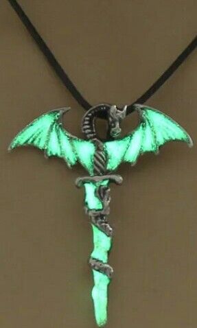Glow in the dark dragon necklace Women s Fashion Jewelry