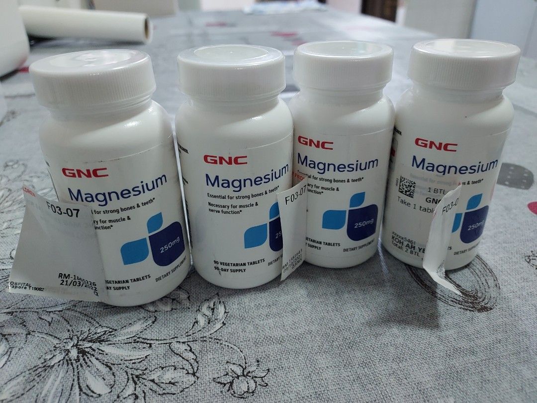 GNC Magnesium 250mg, Health & Nutrition, Health Supplements, Vitamins