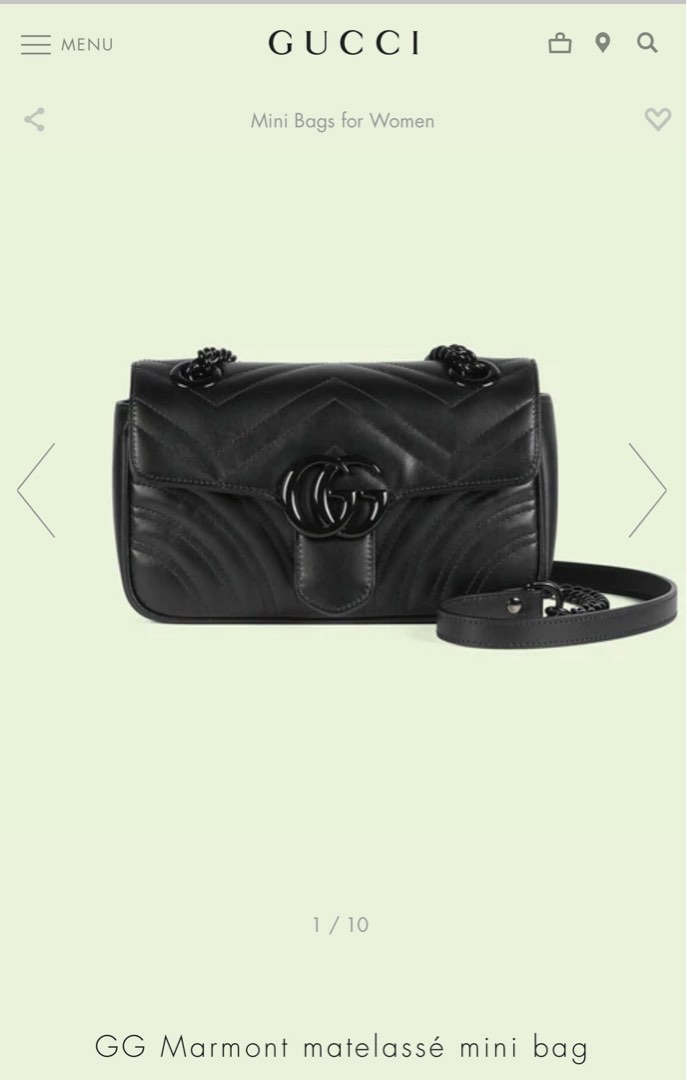 Brand New With receipt Gucci GG Marmont matelass mini bag