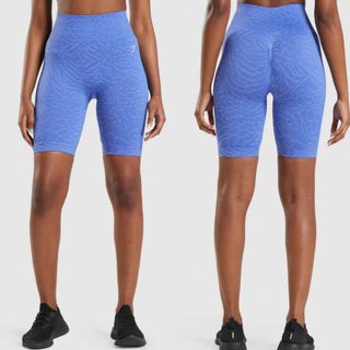 Gymshark Adapt Animal Seamless Cycling Shorts - Iceberg Blue