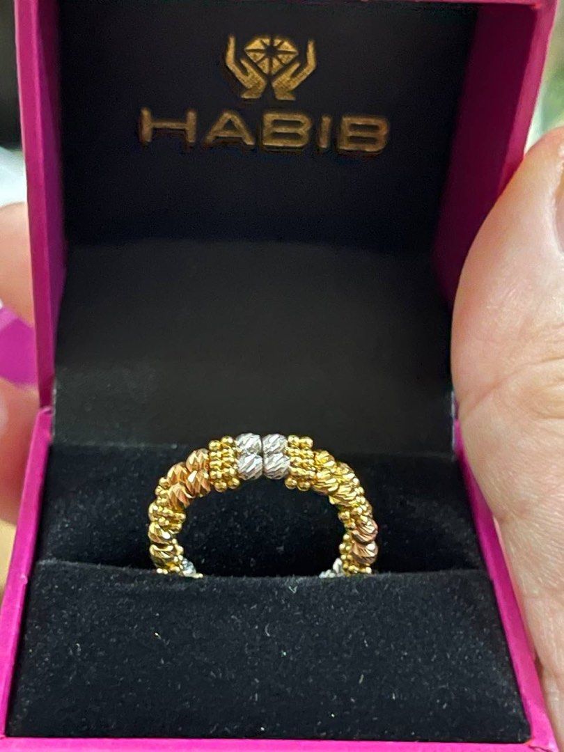 Habib white outlet gold ring