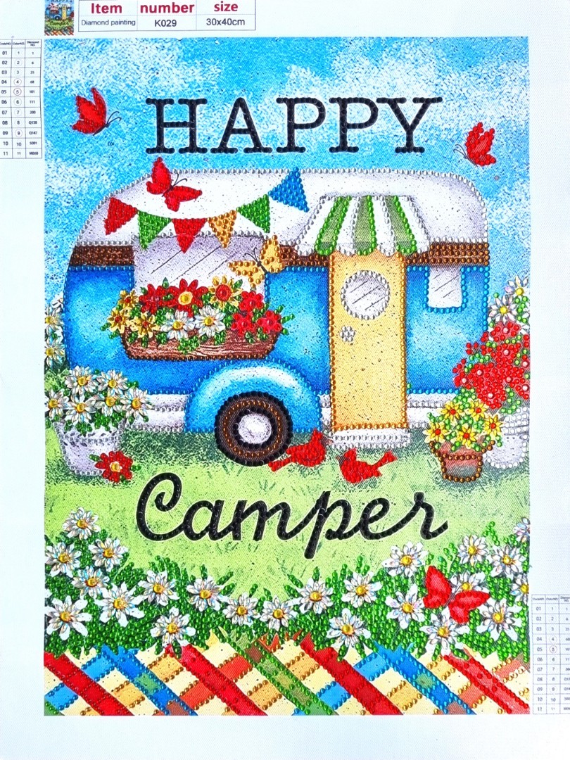 happy camper diamond painting