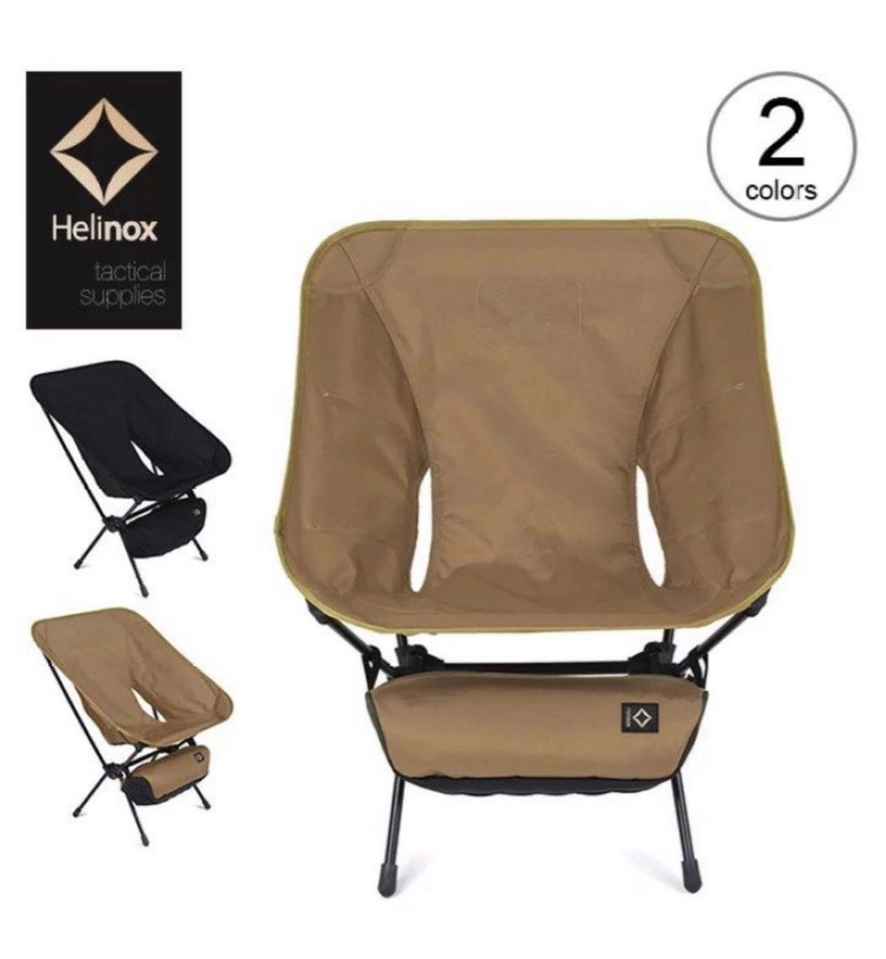 沙色現貨🇯🇵Helinox Tactical Chair L 摺疊椅露營椅户外用品, 運動