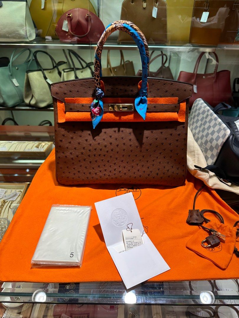 Hermes Birkin Ostrich, Luxury, Bags & Wallets on Carousell