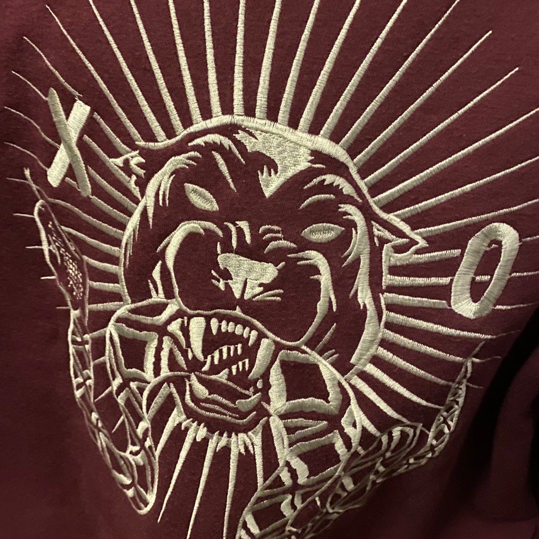 H&m the weeknd burgundy hoodie sales