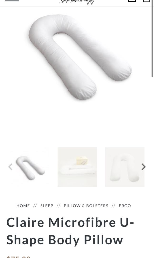 Hooga U shape Pillow, Furniture & Home Living, Bedding & Towels on