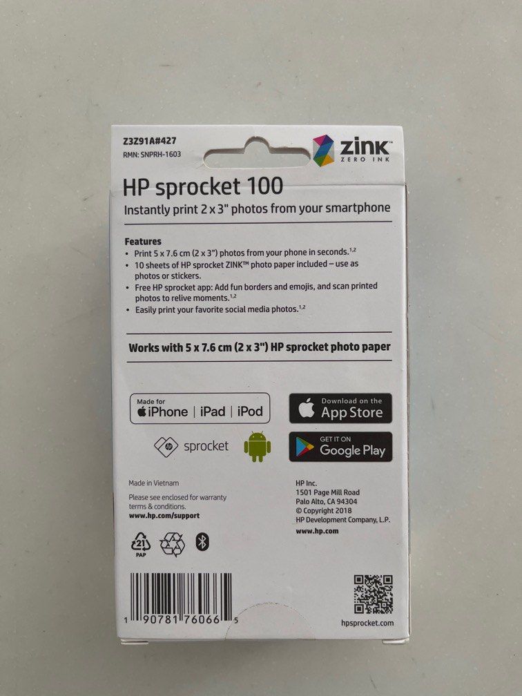 HP Sprocket printer, Computers & Tech, Printers, Scanners & Copiers on