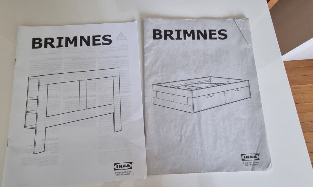 Ikea BRIMNES Queen bed full set, Furniture & Home Living, Furniture