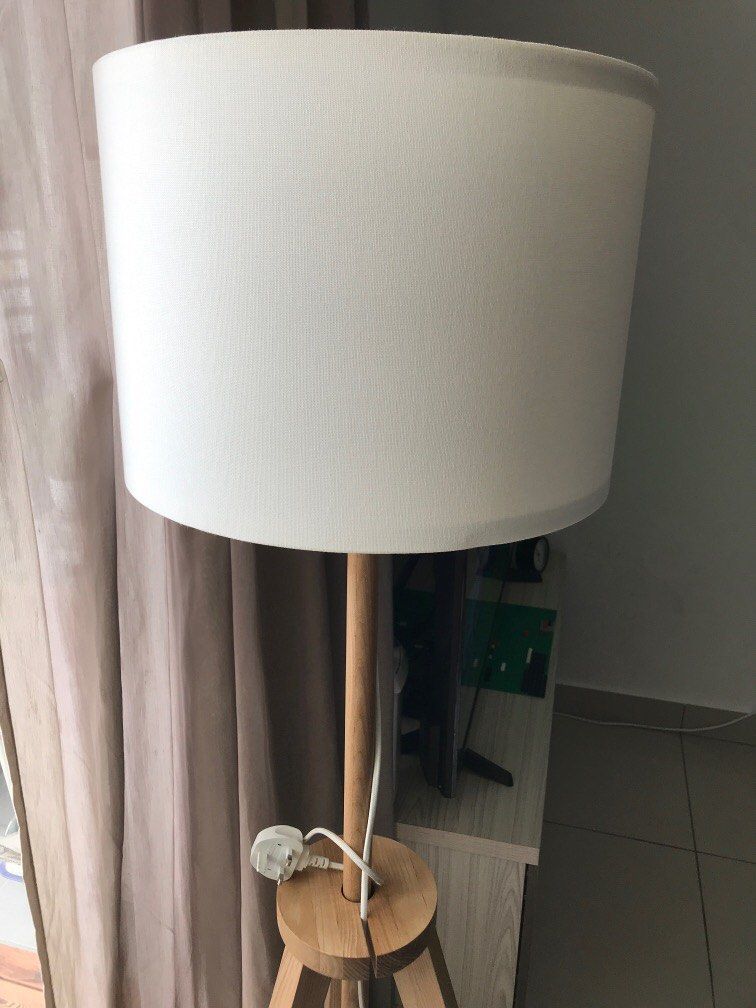 Ikea Floor Lamp LAUTERS, ash/white, Furniture & Home Living, Lighting &  Fans, Lighting on Carousell