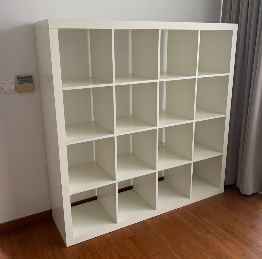 IKEA KALLAX shelf unit 4x4 , White (147cm x 147cm), Furniture & Home ...