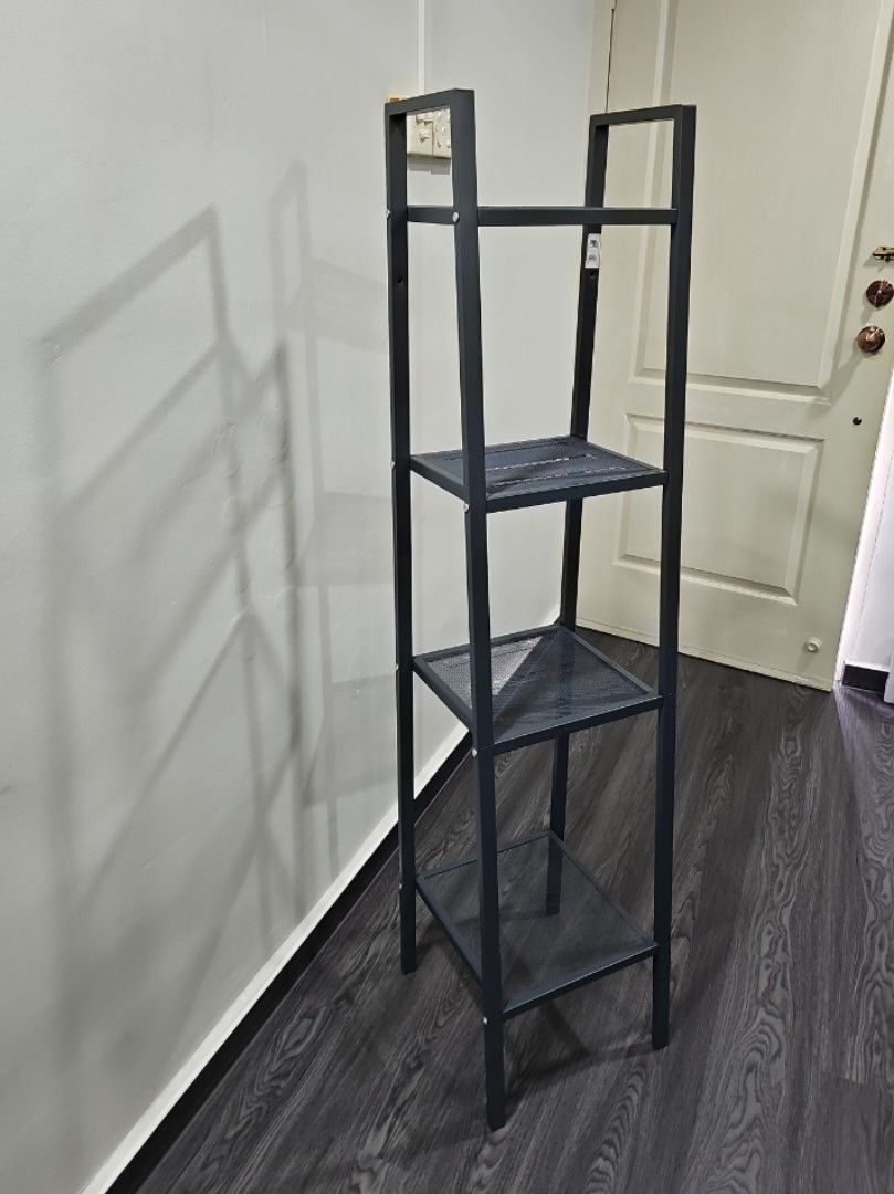 IKEA LERBERG Shelf Unit, dark grey, 35x148cm, Furniture & Home Living ...