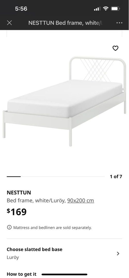 Ikea single Bed Frame (U.P 169), Furniture & Home Living, Furniture