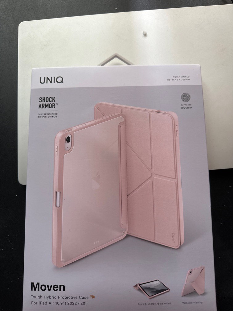 Clear With Hot Pink Edges iPad Air 4 10.9inch (2020), Armor Hybrid