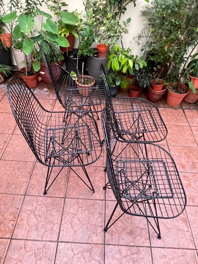 Iron wire chair on sale