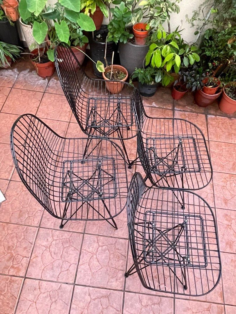 Iron sales wire chair