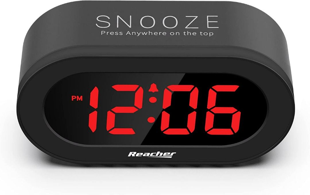 J009) REACHER SMALL LED DIGITAL ALARM CLOCK (WITH ONE USB CHARGER