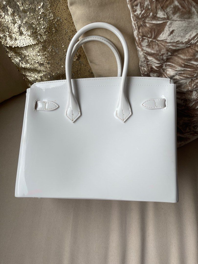 Jelly bag 30cm white GHW Women s Fashion Bags Wallets Tote