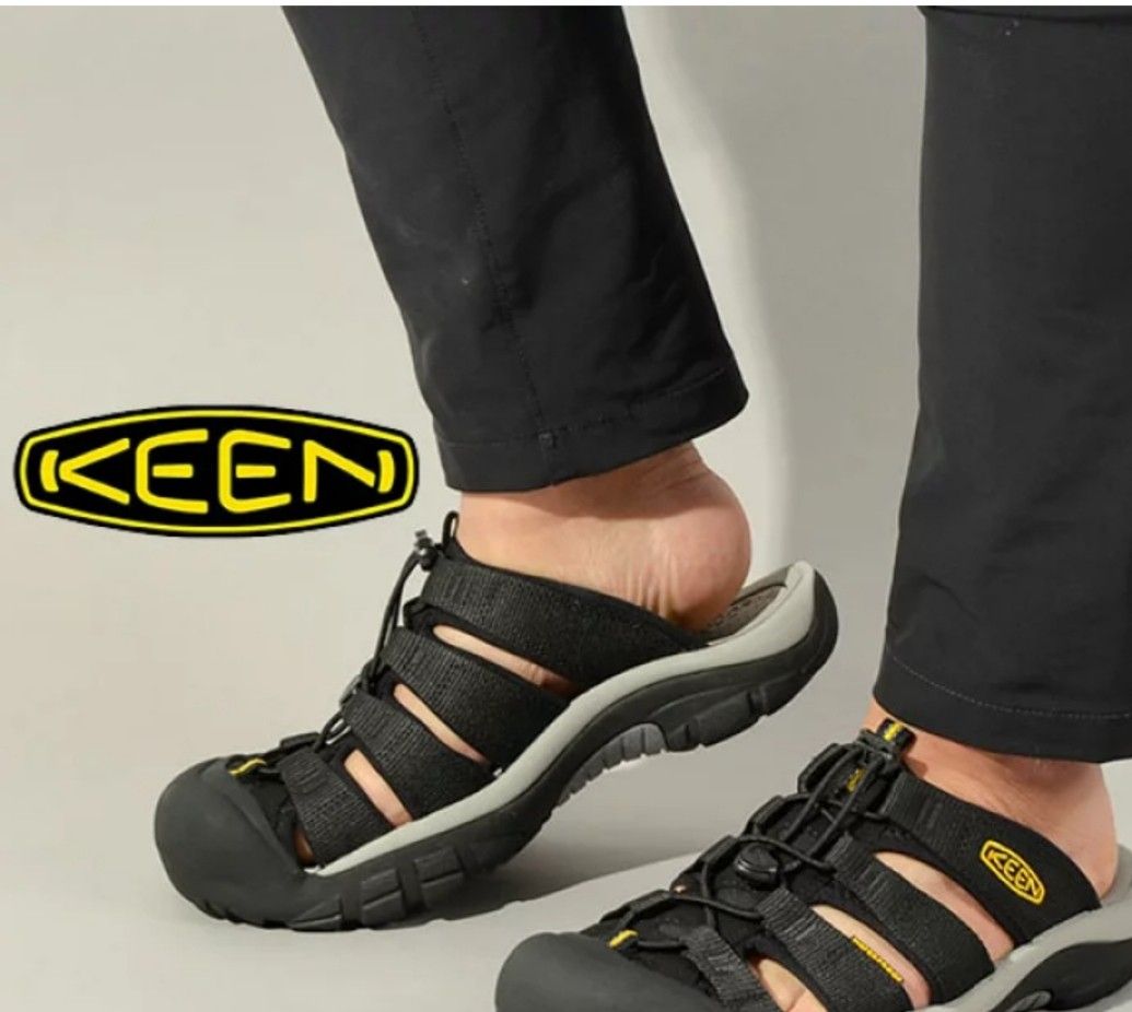 keen Newport H2 men s slide black keen yellow size available us 7
