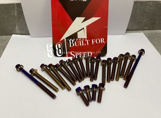 KingDrag ENGINE CRANKCASE SCREW SET *TITANIUM SNIPER150 Y15 MXKING ...
