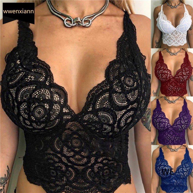 Lace Floral Bralette, Women's Fashion, New Undergarments & Loungewear on  Carousell