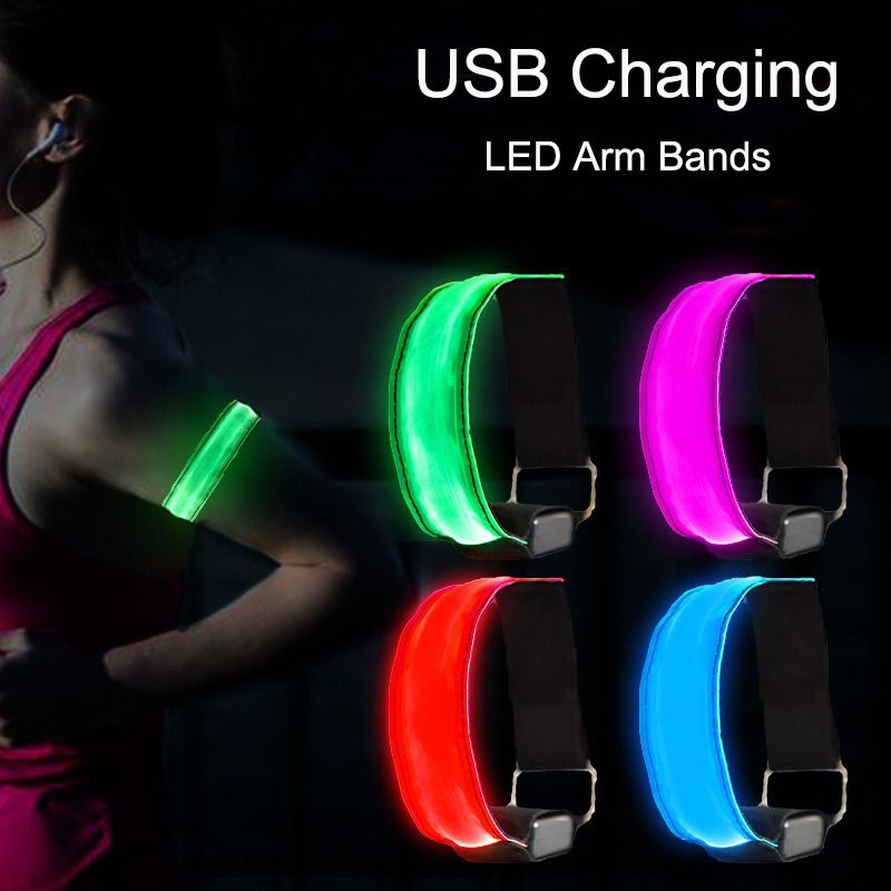 LED Reflective Arm Bands for Night Walking , Sport (2pcs) Running Gear, USB  Rechargeable Suitable for Arm , Ankle, Sports Equipment, Other Sports  Equipment and Supplies on Carousell