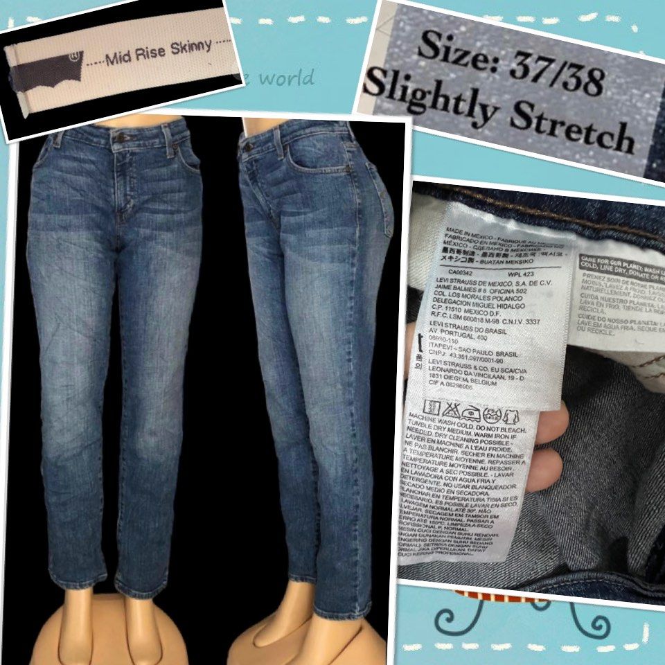 Levi mid rise skinny jeans hot sale