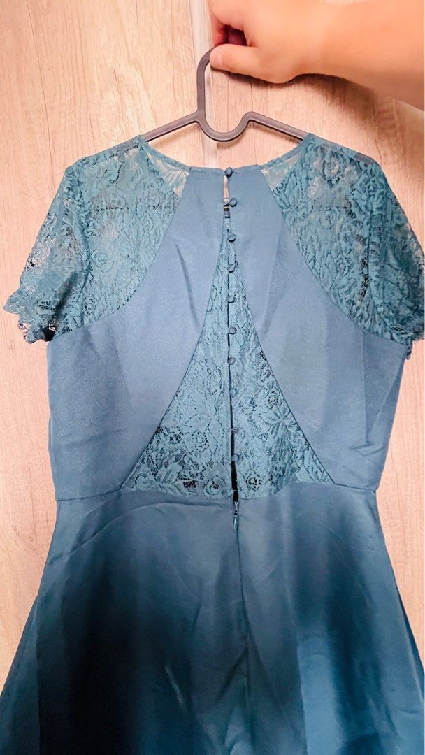 Chi chi london lace panel dip hem on sale dress