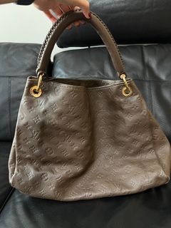 Louis Vuitton Artsy MM Monogram Empreinte Leather Ombre Taupe