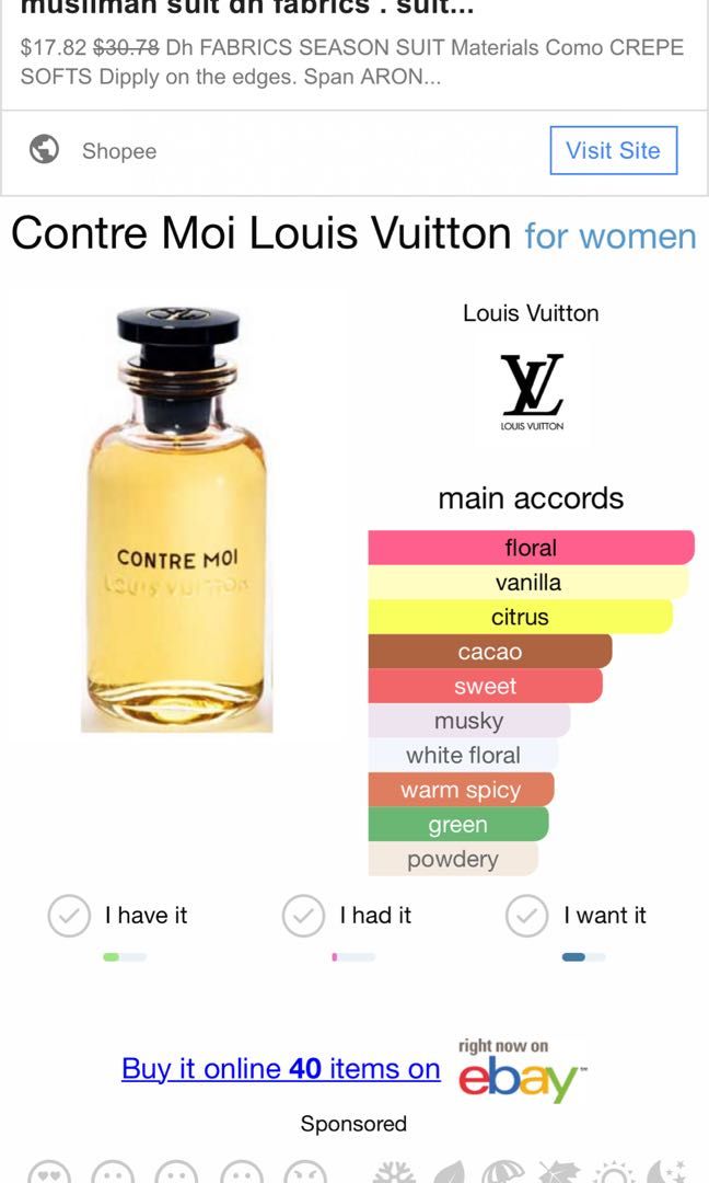 Louis Vuitton LV Perfume Contre Moi Edp 100ml, Beauty & Personal