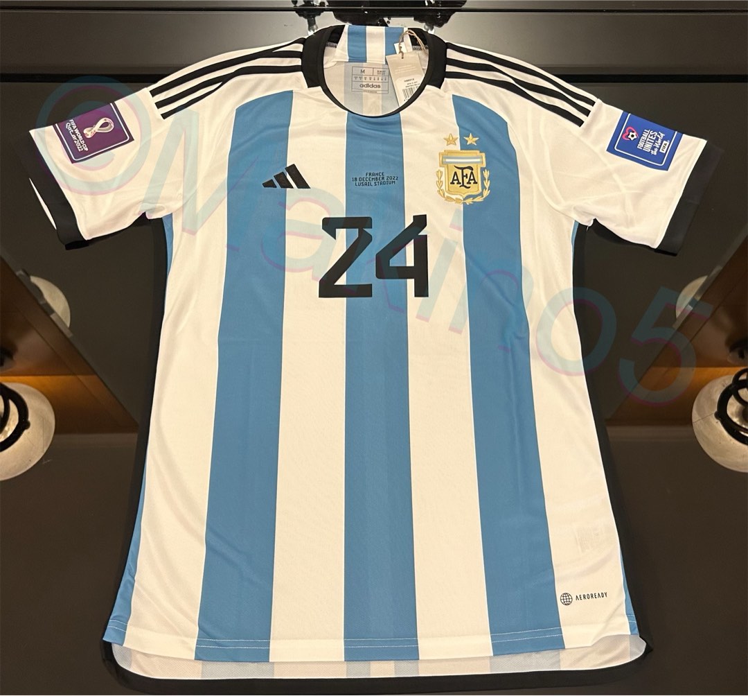 Argentina WORLD CUP 2022 Away Shirt 2022-23 J.ALVAREZ#9 Adidas DekoGraphics  Football Name Number Set