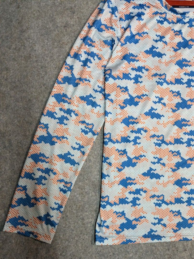 MAGELLAN Abstract Camo Dri fit Fishing Hiking Long Sleeve Shirt