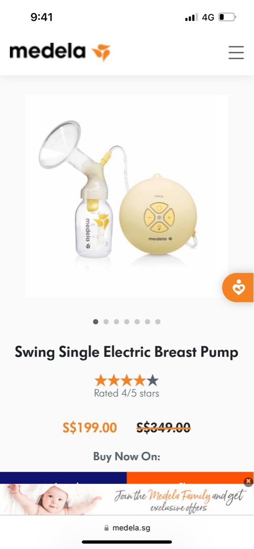 Medela Swing Manual Single Breast Pump