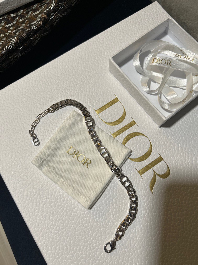 Dior Men's CD Icon Thin Chain Link Bracelet