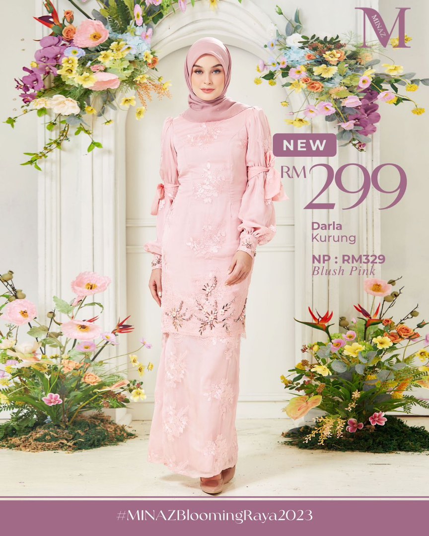 Minaz Darla Kurung L, Women's Fashion, Muslimah Fashion, Baju Kurung & sets  on Carousell