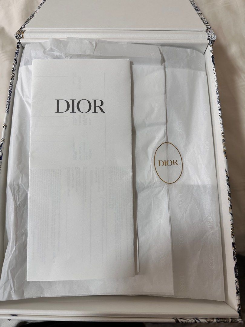 Mini Lady Dior Bag Natural Wicker and Blue Dior Oblique Jacquard