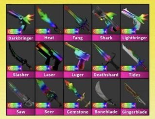 MM2 Collectible Set - 106 Guns and knifes - Roblox - Murder Mystery 2