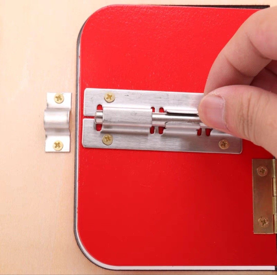 Montessori wooden latch board, Babies & Kids, Infant Playtime on Carousell