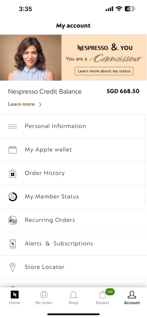 Nespresso credits available for machine and capsules, Food & Drinks