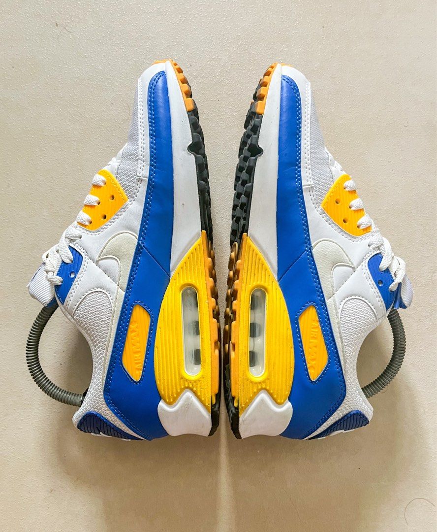Nike white blue yellow sales